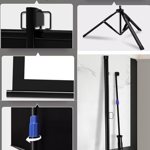 Pantalla portátil manual para proyector 72" 4:3 con trípode miniatura 3