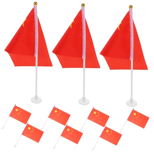 NUOBESTY Mâts de Drapeau à Ventouse pour Voiture 15 Pièces Support Décoratif Extérieur et Intérieur Plastique Solide Blanc Fixation Facile sur Vitre Auto Accessoire pour Drapeaux Auto