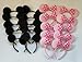 NEWTGAN 20 PCS Mouse Ears Headbands for Birthday Party Theme Park Costume Play Celebration for Boys and Girls (black,pink) (pink black)