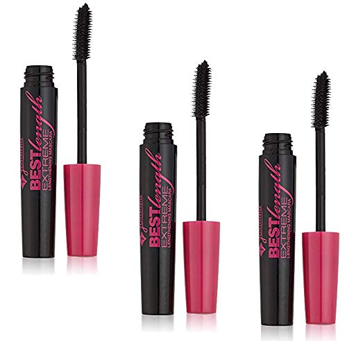 Jordana Best Length Extreme Lengthening Mascara (Black, 3 Pack)