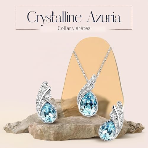 Collar de cristales azul aguamarina para novias y damas de honor 2