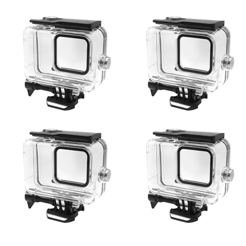Booso 4X Carcasa de Buceo para Go Pro 11 10 9, CáMara de AccióN Negra, Carcasa de ProteccióN SubacuáTica de 45M, Accesorios para CáMara de AccióN