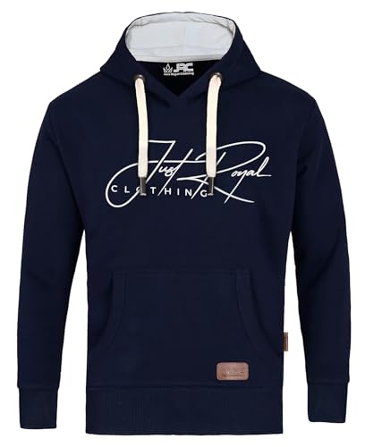 JRC Just Royal Clothing Mens Pullover Fleece Hoodies with Thermal Hood Inner, Casual Hooded Sweatshirt Tops with Kangaroo Pockets (Navy, XXL)