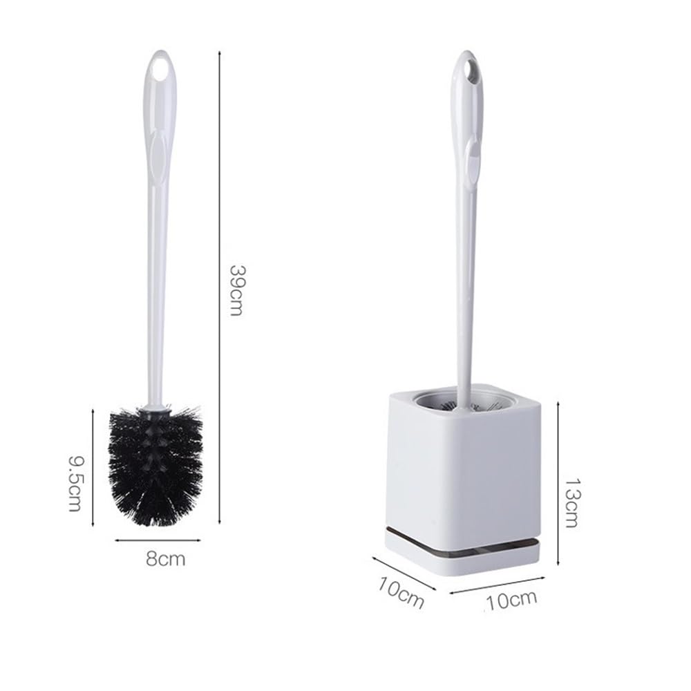 Cepillo de inodoro de mango largo, herramienta de limpieza de baño, soporte para colgar en la pared para ahorrar espacio, cepillo de limpieza duradero para el hogar