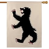 Graphics & More Game of Thrones Mormont Sigil 30x40 Double-Sided Outdoor Flag – Durable Polyester Yard Banner for Porch, Garden, or Wall – Indoor/Outdoor