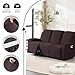 TAOCOCO Recliner Couch Covers for 3 Seat, 8-Pieces Stretch Large Couch Covers for 3 Seats Reclining Slipcovers Soft Jacquard Pattern Furniture Protector, Chocolate