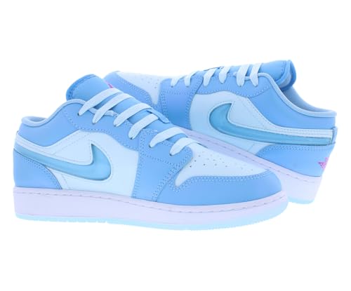 Jordan Big Kid's 1 Low SE Aquarius Blue/Aquarius Blue (FN7366 400) - 5.53