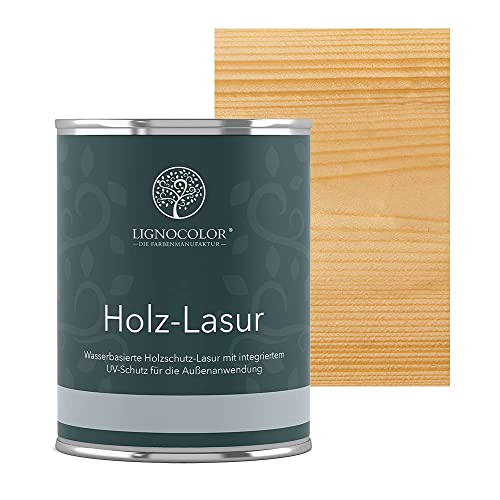 Lignocolor® Holzlasur (750ml Transparent farblos) schützende Lasur für Außen & Innen Wasserbasis