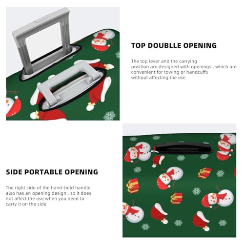 Travel Luggage Cover Christmas Snowman Christmas Hat Snowflake Gift Fashion Washable Baggage Suitcase Protector Fit For Luggage X-Large4