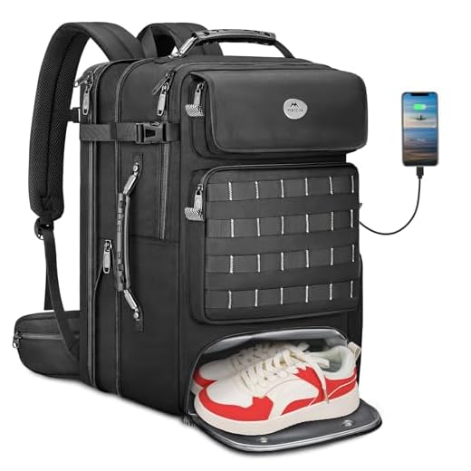 Expandable Travel Backpack with Shoe Compartment