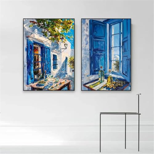 Paysage coloré vintage en toile triptyque pour illuminer vos murs