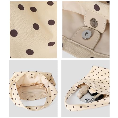 Sac à main à pois en nylon de qualité supérieure