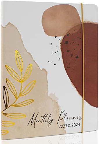 Simplified 2023-2024 Monthly Planner and Calendar Book - Beautiful Abstract To Do List Notebook Easily Organizes Your Tasks to Boost Productivity - Runs Until December 2024