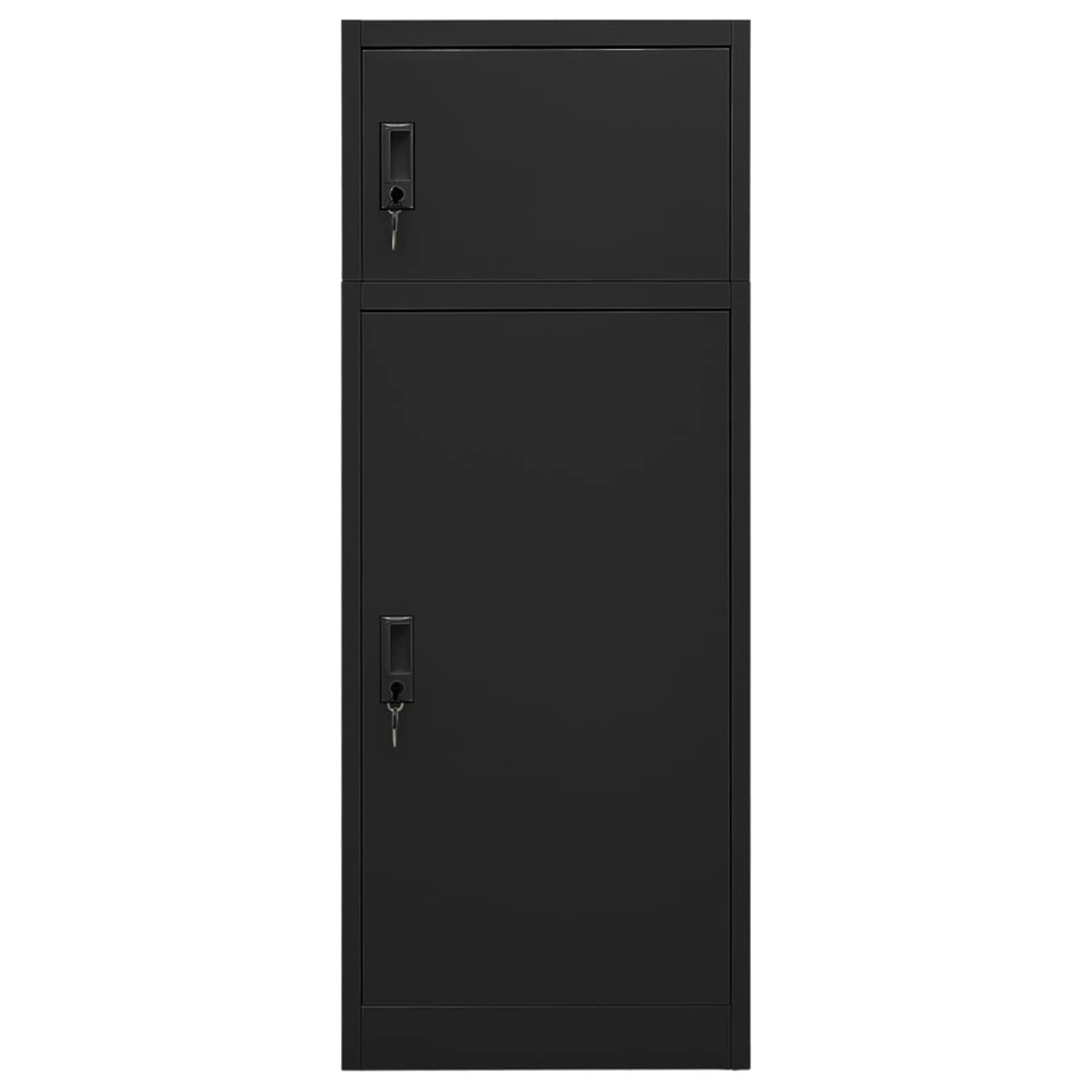 Guadarnés Acero Armario Taquilla para Arreo Montura Establo Equitación Armario para sillas de Montar Acero Negro 53x53x140 cm