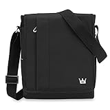 Casecrown Poly North Messenger Bag for iPad Air 2 iPad Air iPad 4th Generation, Black (CC-MI-3613A)