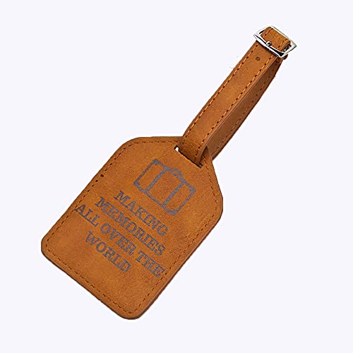 Einzigartiger Gepäckanhänger mit Namensschild aus PU-Leder für Männer und Frauen, Reisegeschenk Cover