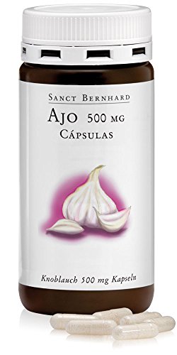 Cápsulas de ajo 500mg - 180 unidades