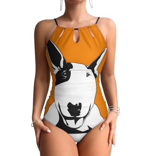 Chien rigolo maillots de bain une pièce femme contrôle ventre monokini beachwear extensible