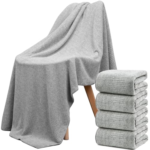 SEISSO 4 Pack Bath Towels Set Extra Large 63 x