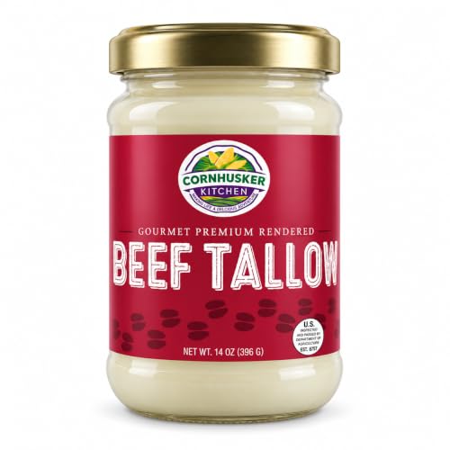 Cornhusker Kitchen Gourmet Premium Rendered Edible Beef Tallow Animal Cooking Oil 14oz Jar - Shelf Stable image 5