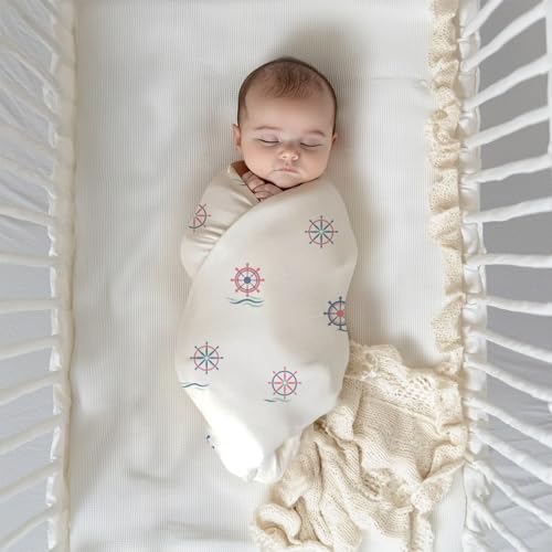 Image of The White Cradle Muslin Swaddle for Newborn Baby, Organic Cotton Wrap Combo