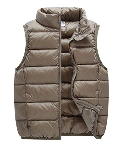 warmstraw Infant Baby Puffer Cotton Vest Down Coat Fleece Jacket Sleeveless Outdoor Outerwear with Pockets Size 80cm Gold
