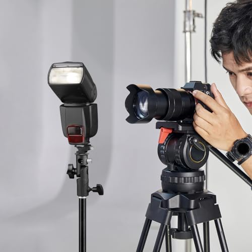 Soporte de flash giratorio tipo E Uonlytech para zapata de camara DSLR y estudio de fotografia 6