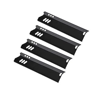 GasSaf 15 inch Heat Plate Replacement for Backyard GBC1460W, GBC1461W, Dyna-glo DGF510SBP, DGF510SSP, Uniflame GBC1059WB, BHG and Others, Porcelain Steel Heat Shield Tent(15″ x 3 13/16″)(4-Pack)