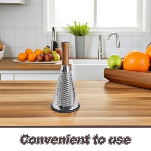 Rallador Manual con Mango Ergonómico de Acero y Madera miniatura 3