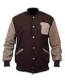 The Jackeeta B Logo Men's Appealing Hotline Miami Cosplay Letterman Varsity Sports Bomber Jacket (US, Alpha, Large, Regular, Regular, Men's)