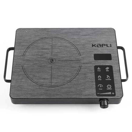Image of Kapli Premium Black Beauty 2500 Watt Infrared Induction Cooktop,Touch Panel |Use with All Utensils|1-year Warranty