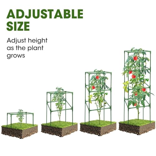 Jaulas para tomates de jardín con altura ajustable lote de 3 tutores resistentes para huerto 7
