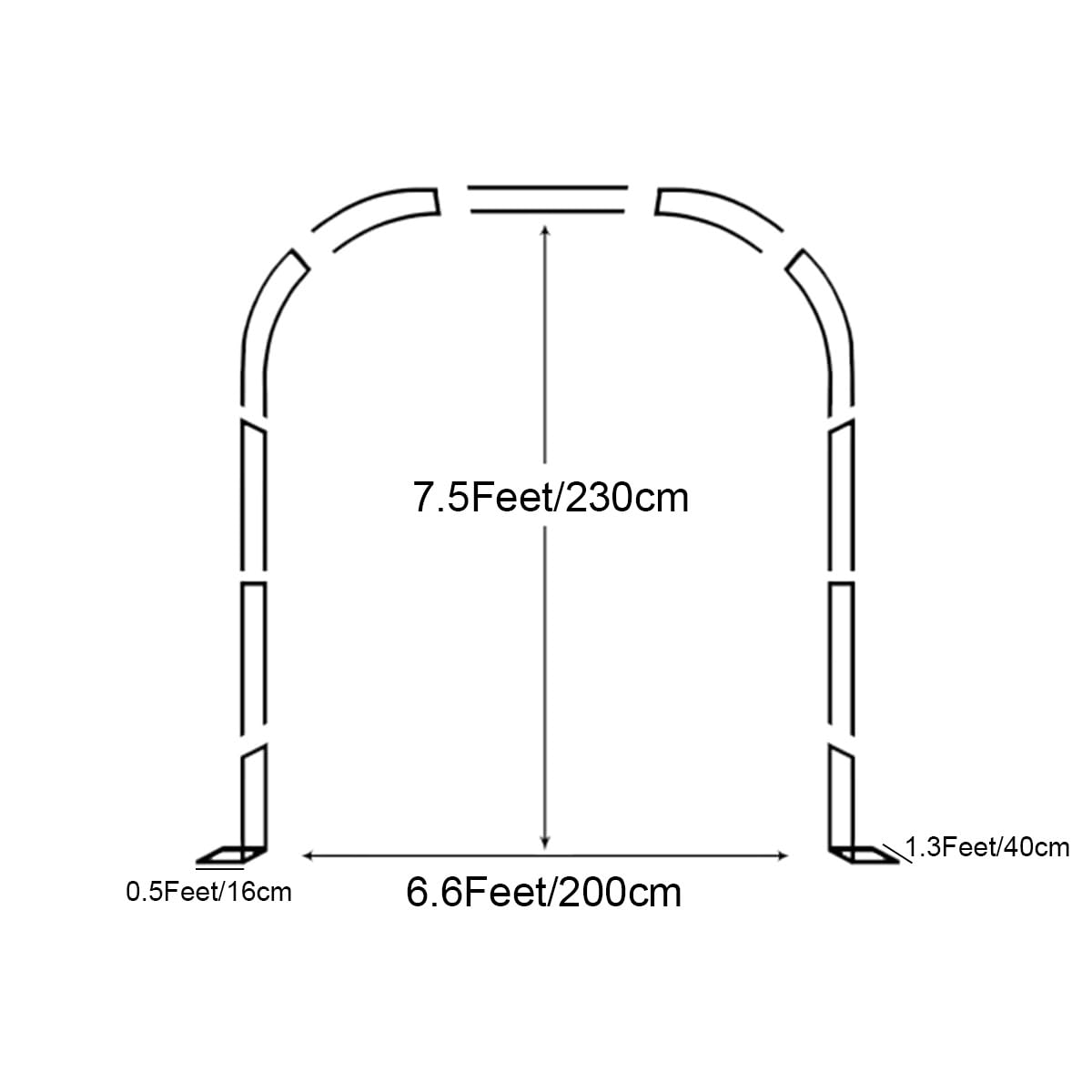 ROSENBON Garten Rankhilfe Rosenstütze aus schwarzem Metall 200 x 230 cm Verstellbares Klettergerüst für Hochzeit Feier und Gartendeko Stabile Pflanzenstütze