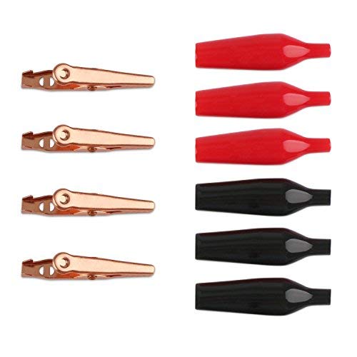 Image of DROK Jumper Wires with Alligator Clips Electrical - 6pcs 45mm Large Pure Copper 19.6 inches /50cm Test Leads with Alligator Clips for Multimeter Electrical Testing