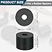 uxcell 4Pcs Thick Rubber Spacer, 1-9/16 Inch OD x 1/2 Inch ID x 1-3/16 Inch Thickness Round Rubber Bushings Anti Vibration Flat Spacer Washers for Home Industrial Machinery