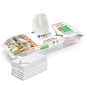 Preline Bodenwischtücher für Mopp, Feuchte Bodentücher, Weißer Seifenduft, Extra Groß & Dick, Für Fliesen Laminat Holz & Vinyl, Effektiv gegen Staub Schmutz & Haare, Einfache Reinigung, 40 Tücher (6)