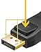 goobay 49958 DisplayPort Cable 1.2 4K Gold Plated DisplayPort Male to DisplayPort Male for Video/Audio Signal Transmission 1 Metre Black