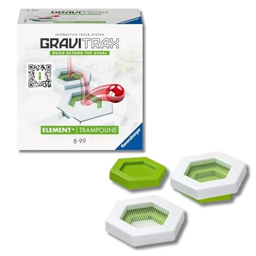 Ravensburger - GraviTrax Trampoline, Trampolín para Pista de Canicas, Juego Interactivo y Educativo STEM, para Niños de 8+ Años y Adultos, Compatible con GraviTrax Starter Set, 5 Piezas