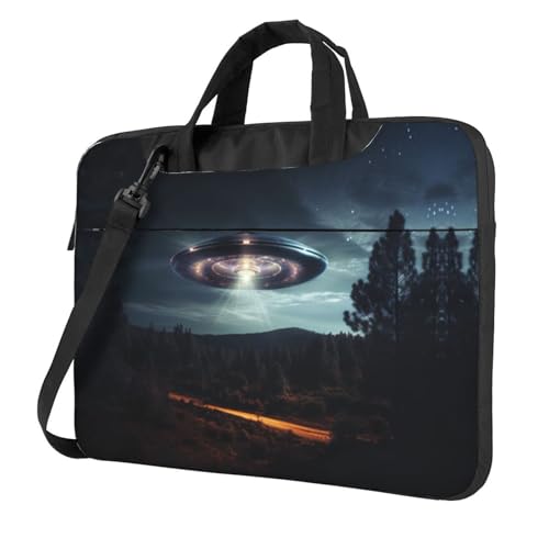 Sac ordinateur portable UFO at Night sacoche bandoulière pc portable homme femme