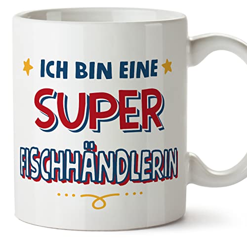 Mugffins Tasses pour POISSONNIÈRE - En Allemand - Cadeau original femme - Ich Bin Super - 11 oz / 330 ml