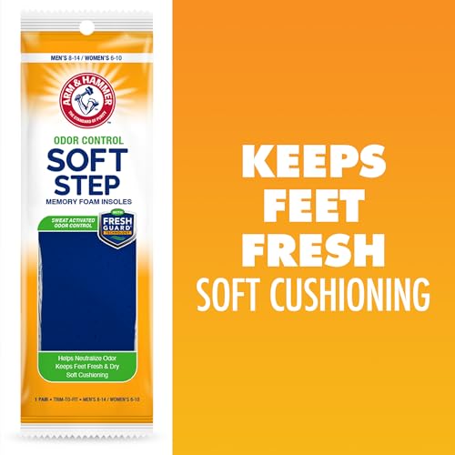 Arm & Hammer Soft Step Memory Foam Insoles (M 8-14/W 6-10) - image 7
