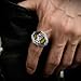Starforged Warhammer 40K The Sigil Ring of Dorn Imperial Fists Silver Ring Accessories Jewelry-Silver Version