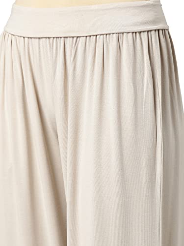 Image of GO COLORS Women Mid Rise Viscose Harem Pants | Wrinkle Free, Relaxed Fit, Free Size