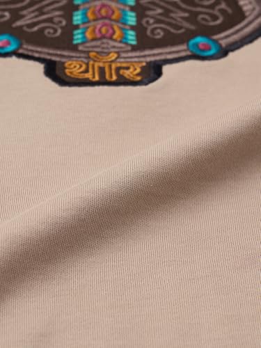 Image of The Souled Store Marvel Indie: Logo Men and Boys Short Sleeves Round Neck Embroidered Drop Shoulder Baggy Casual Streetwear Superheroes Inspired Cotton Super Oversized T-Shirt
