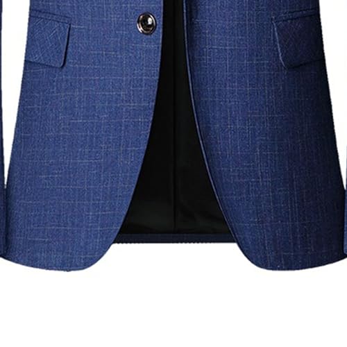 Men's Plaid Casual Suit Jacket Two Button Lightweight Sport Coat Slim Fit Business Formal Dress Blazer Jacket4