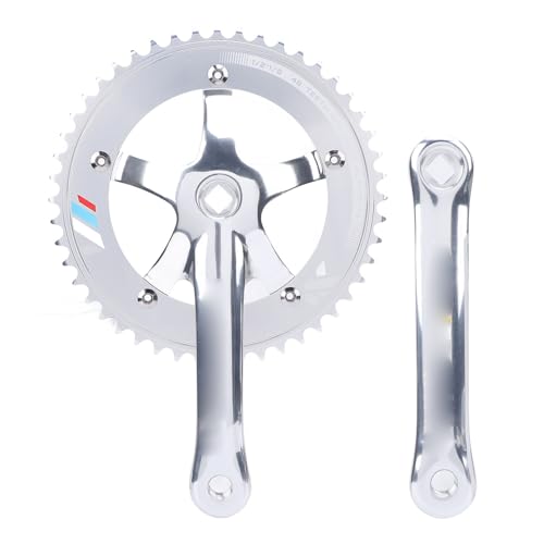 Pédalier mono vitesse 48T en alliage d'aluminium à trou carré pour vélo fixie et pignon fixe