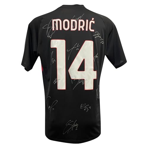  MAESTRI DEL CALCIO Maglia Allenamento Nera Modric 14 Autografata