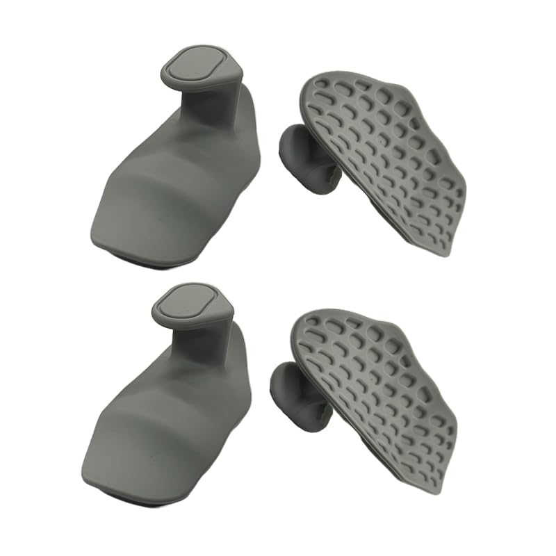 2 Pair (Gray Color) Weight Lifting Gloves for Men Women: Rubber Fingerless Anti-Slip Workout Grips for Gym Training and Exercise-image-42