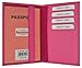 Travel Passport Organizer Holder Credit Card Case Protector Cover Wallet (Hot Pink)
