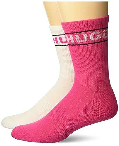 HUGO Men's 2-Pack Line Logo Ribbed Socks